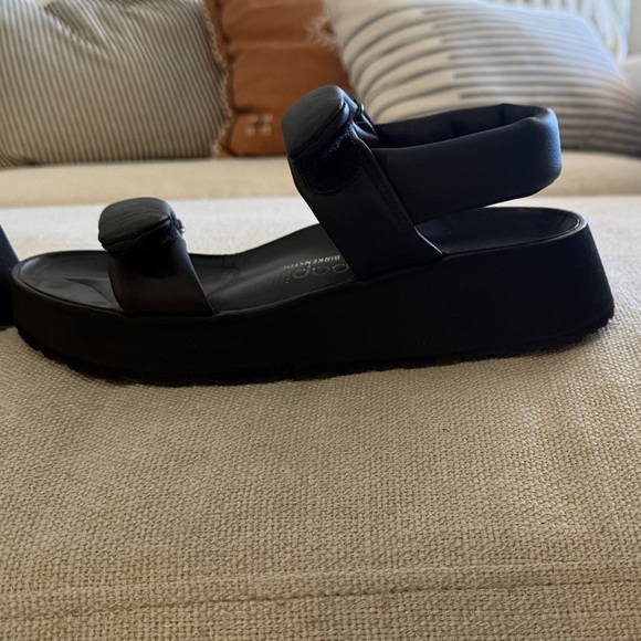 Women’s Papillio by Birkenstock Theda Black Platform Wedge Sandals - Picture 11 of 14